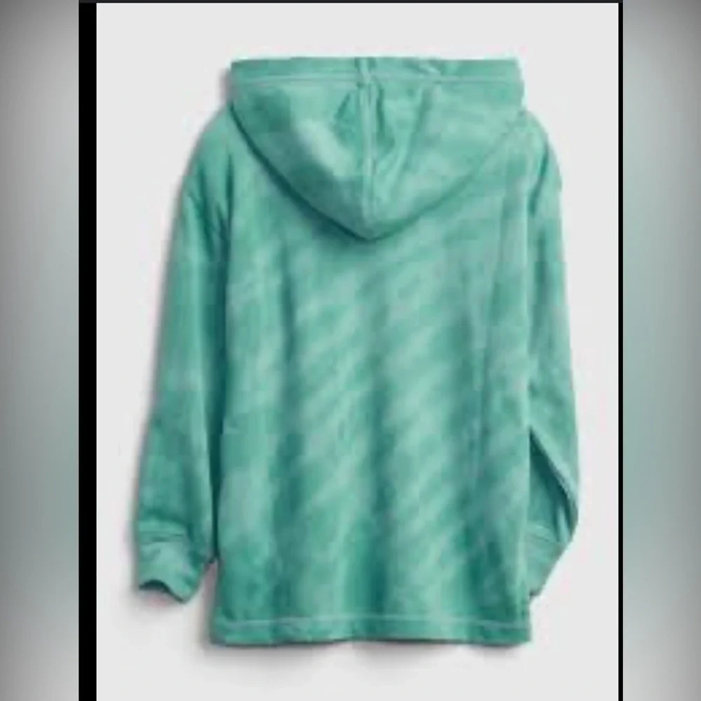 Gap Kids Oversized Hoodie Varsity Green Tie Die Size 14-16.    Adult M.  Unisex